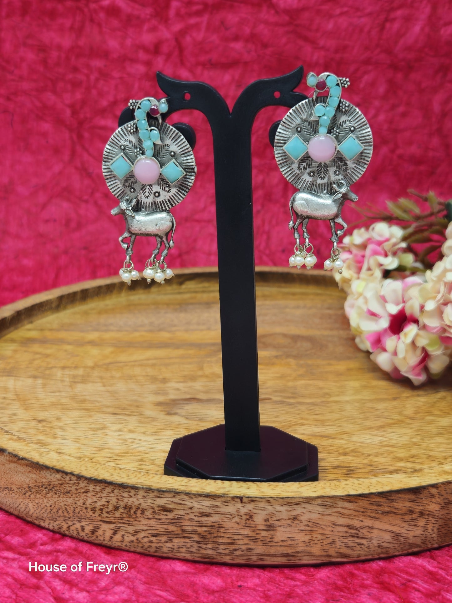 Nandi Design Oxidized Silver Earrings