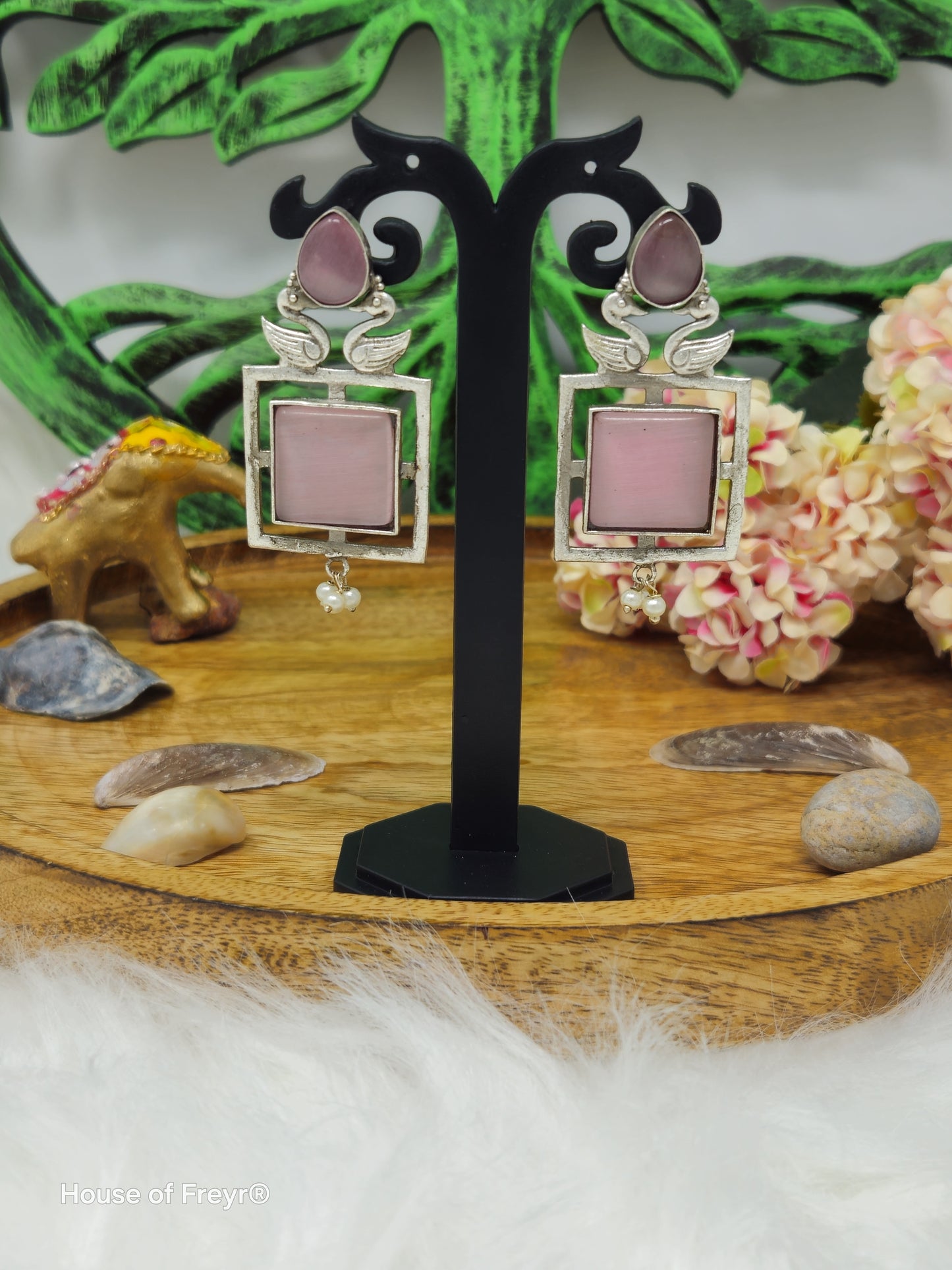 Square Shape Dangler Earrings
