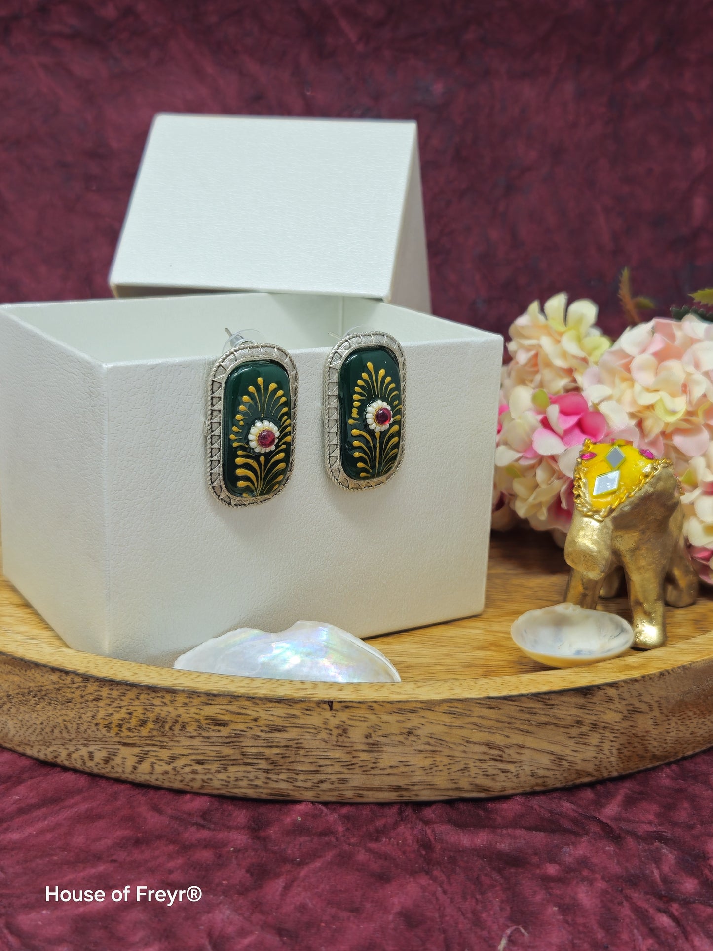 Handcrafted Meenakari Studs Earring