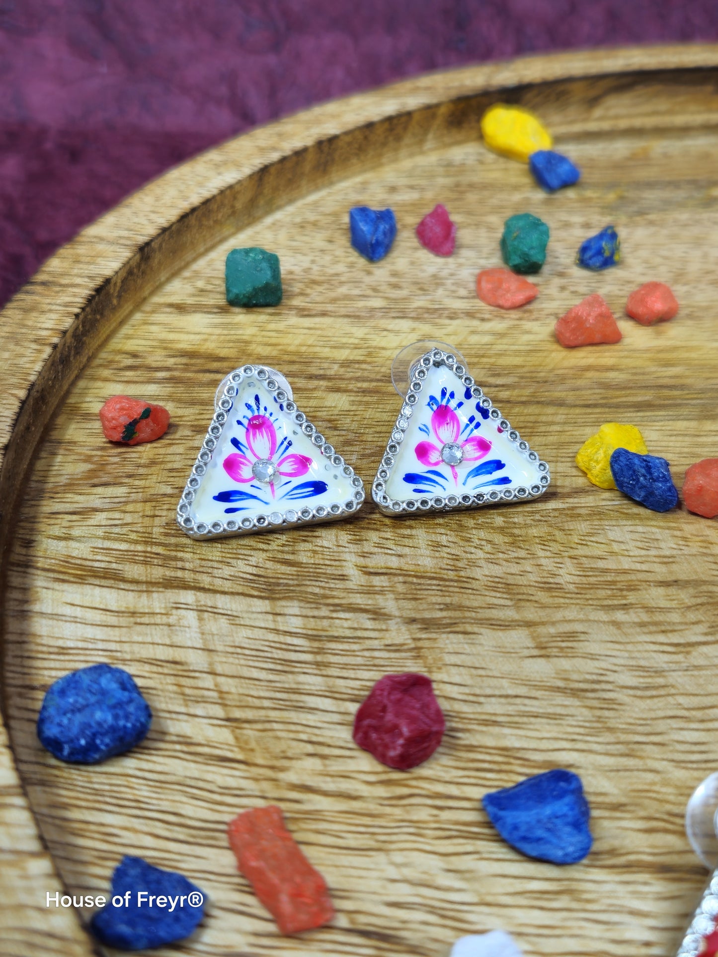 Meenakari Stud Earrings