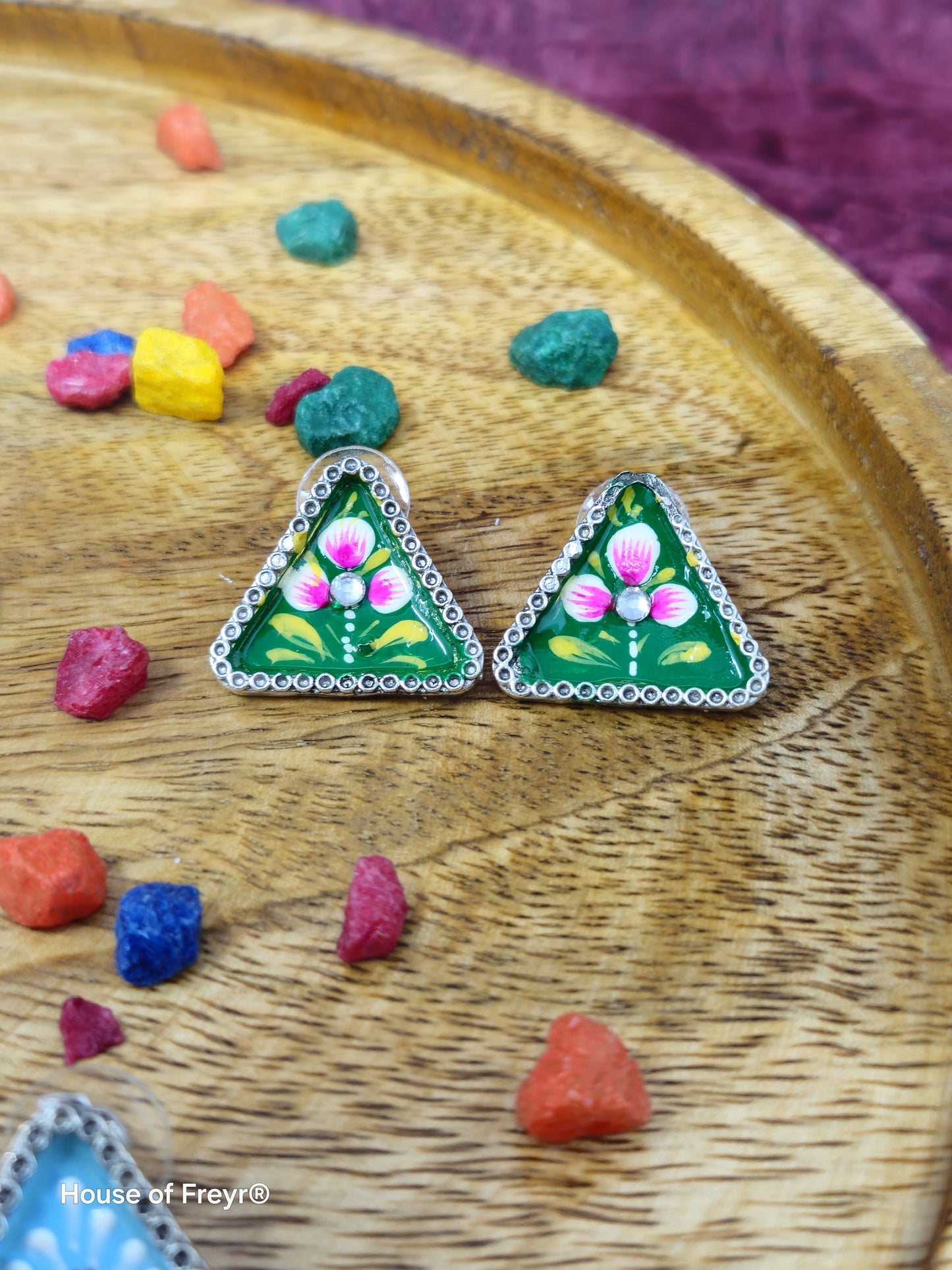 Meenakari Stud Earrings