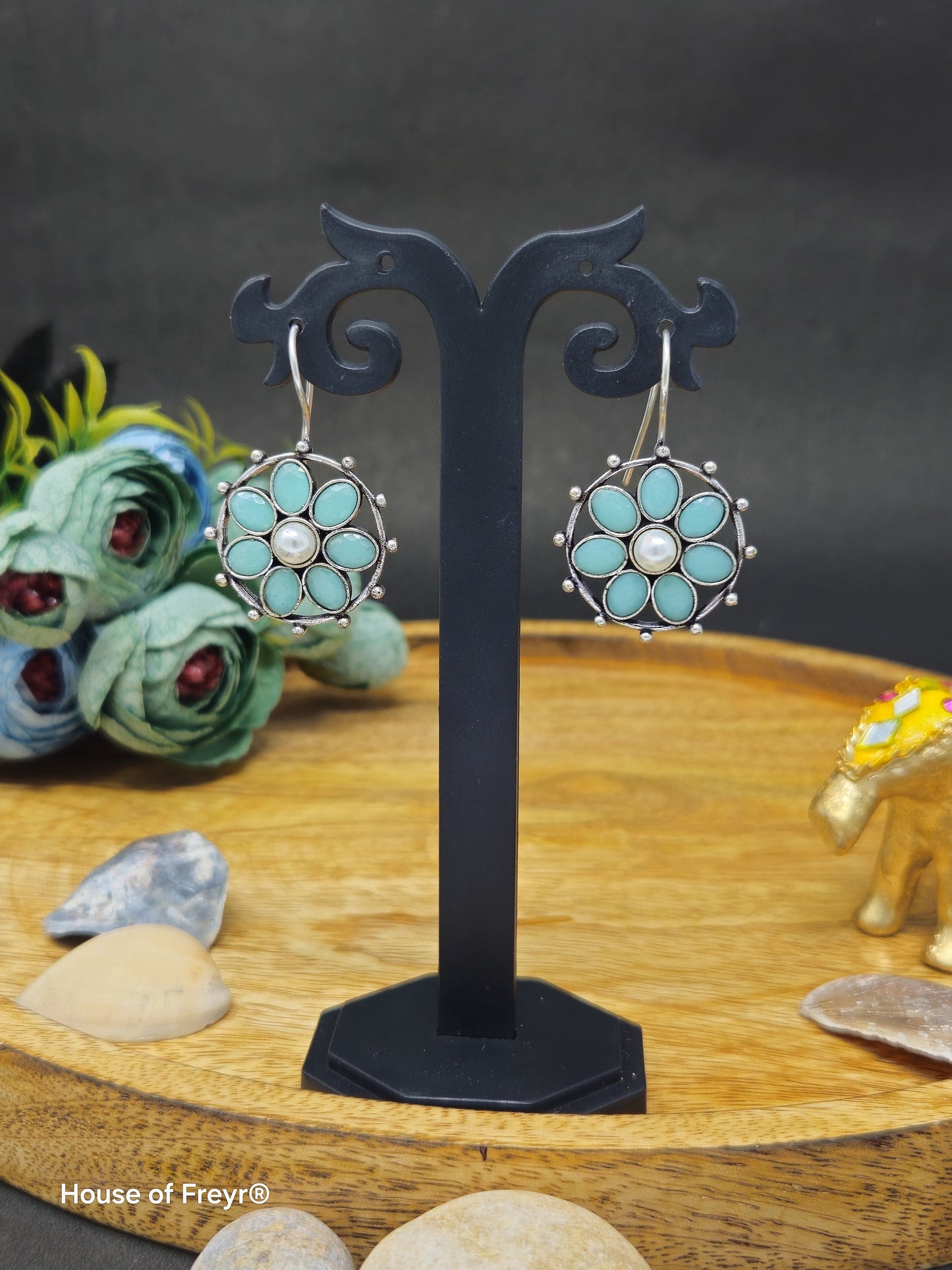 Floral Hook Earrings