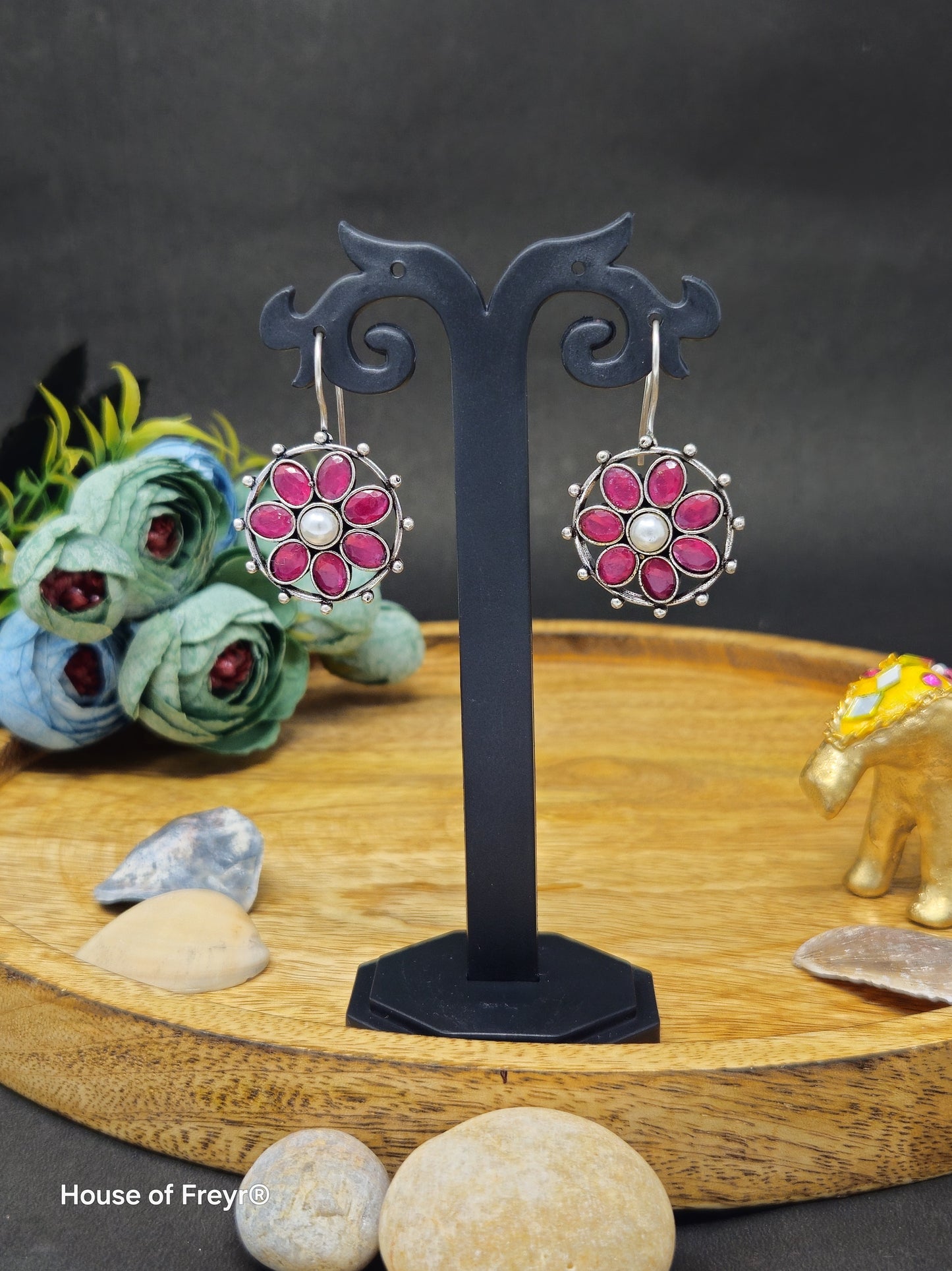 Floral Hook Earrings