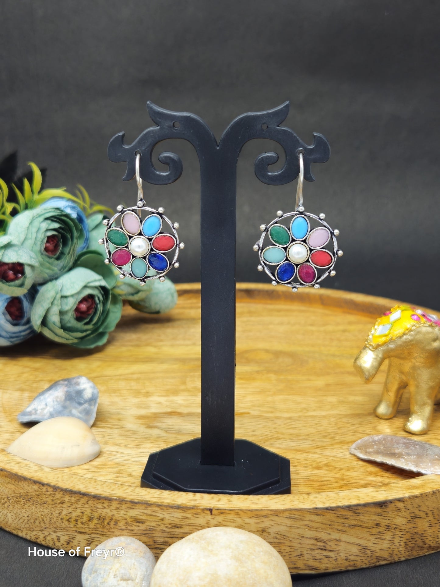 Floral Hook Earrings