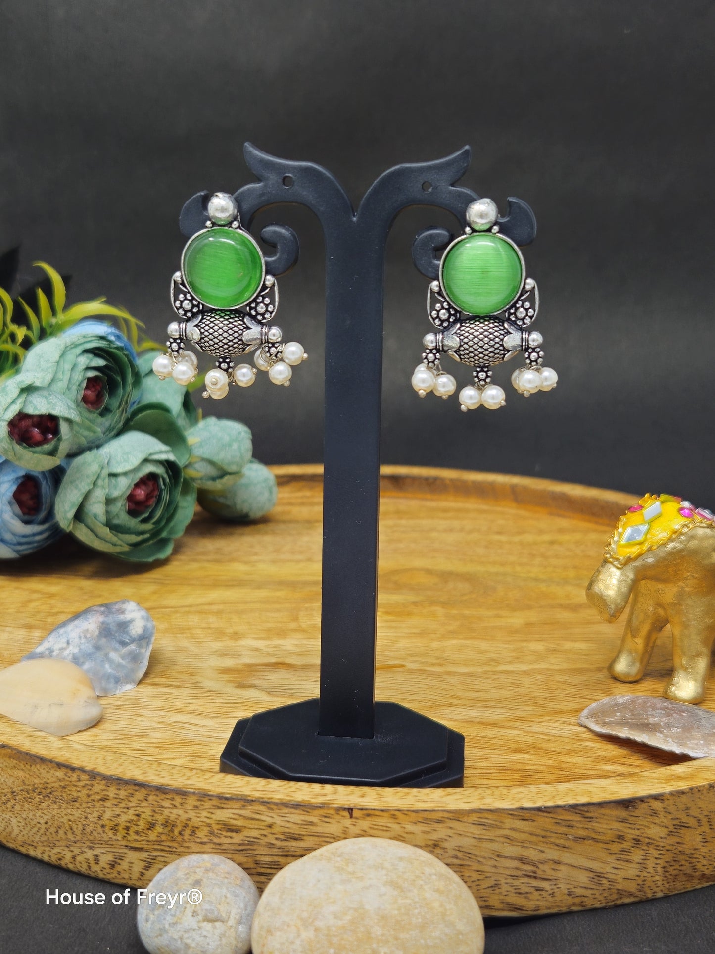 Antique Silver Stud Earrings
