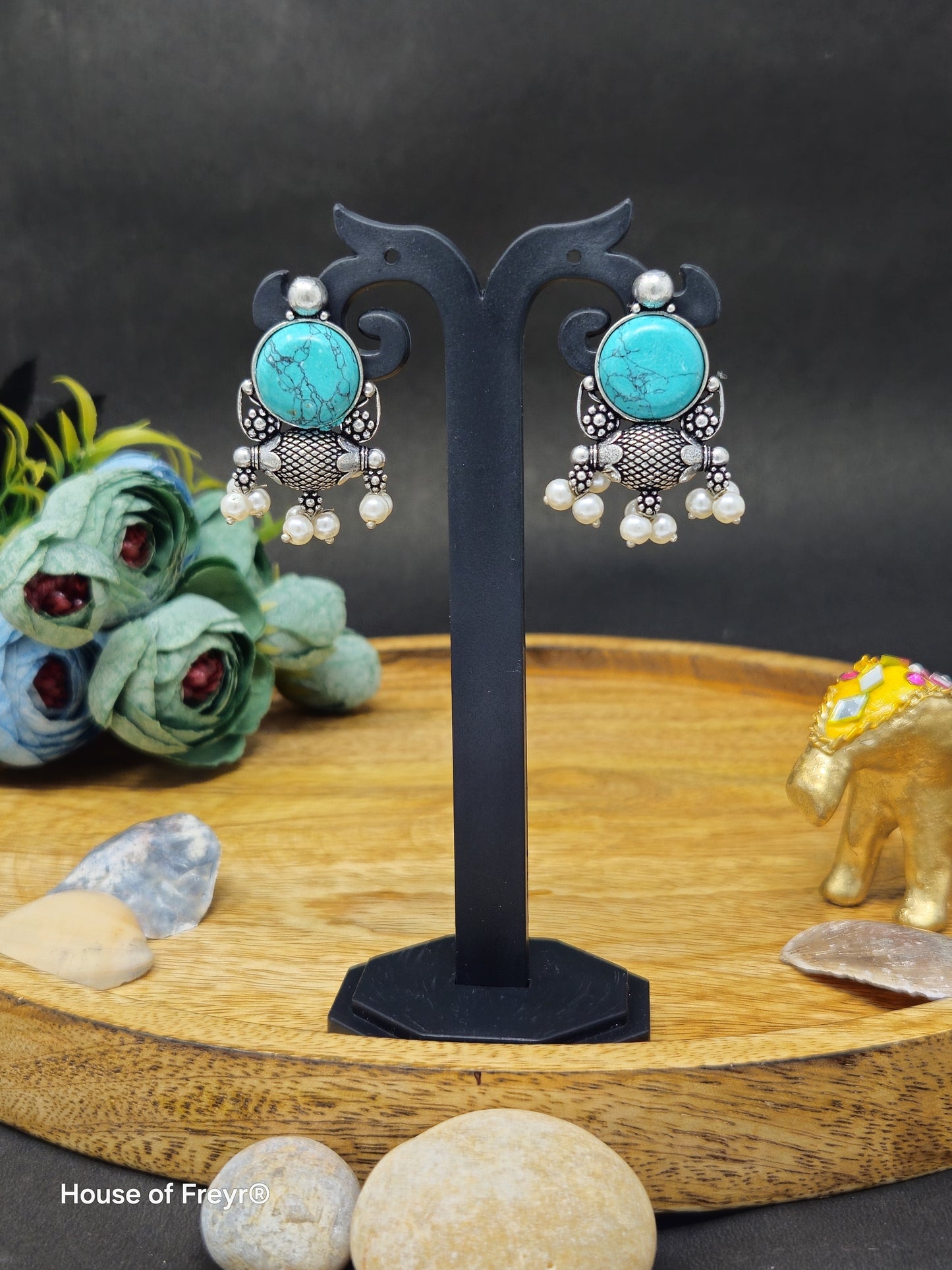 Antique Silver Stud Earrings