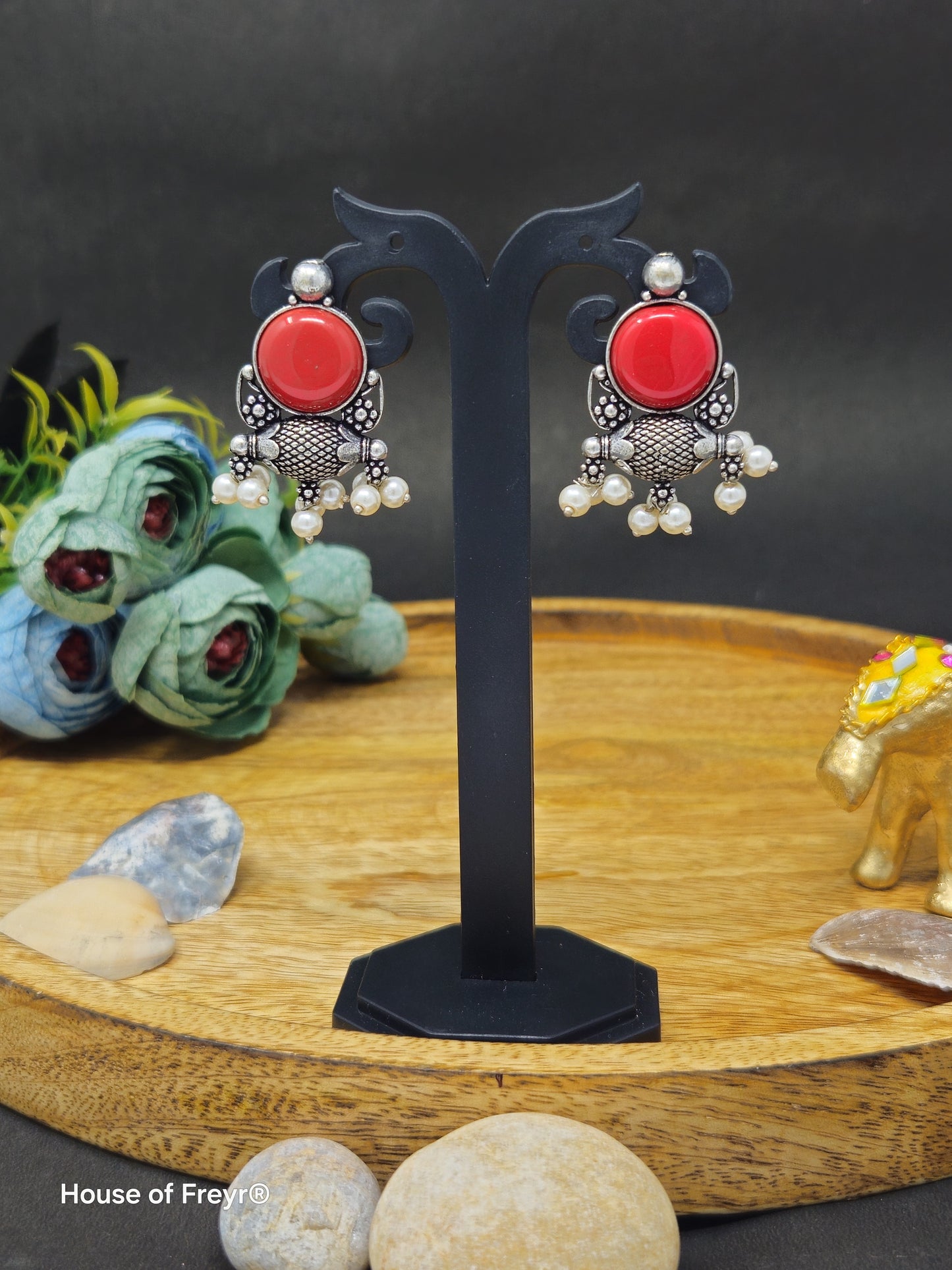 Antique Silver Stud Earrings