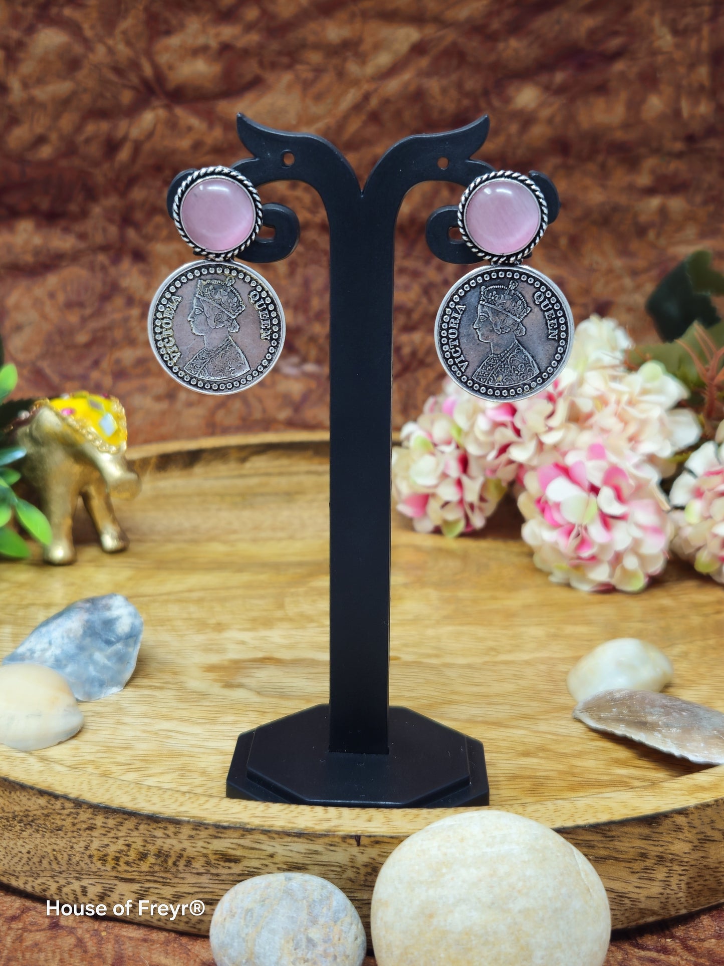 Vintage Coin Drop Earrings
