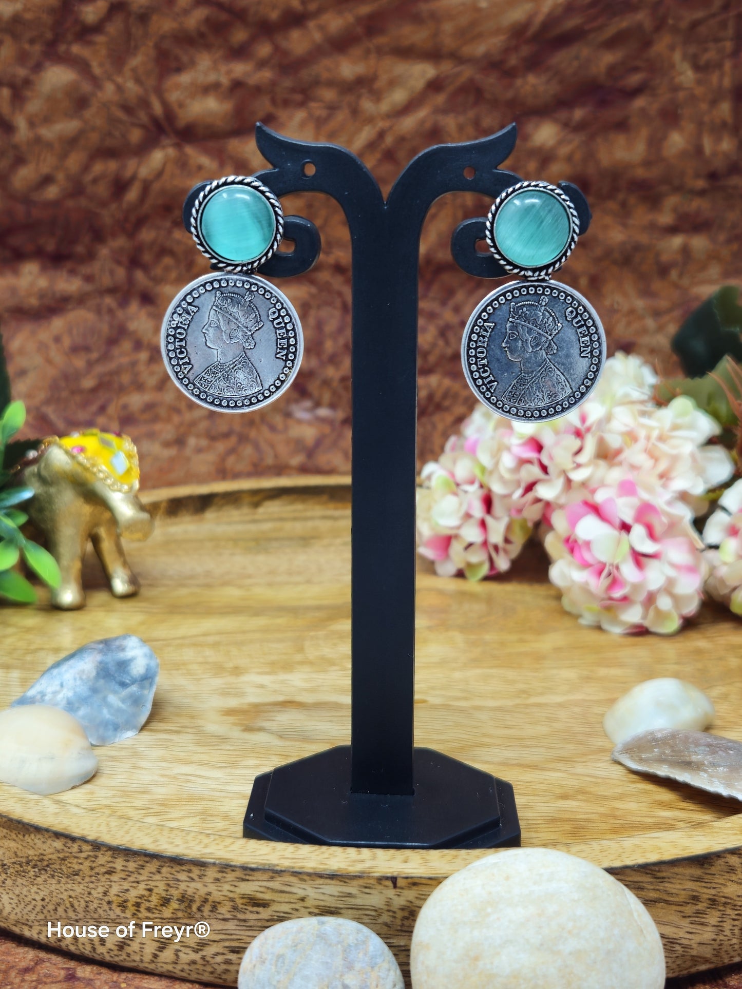 Vintage Coin Drop Earrings