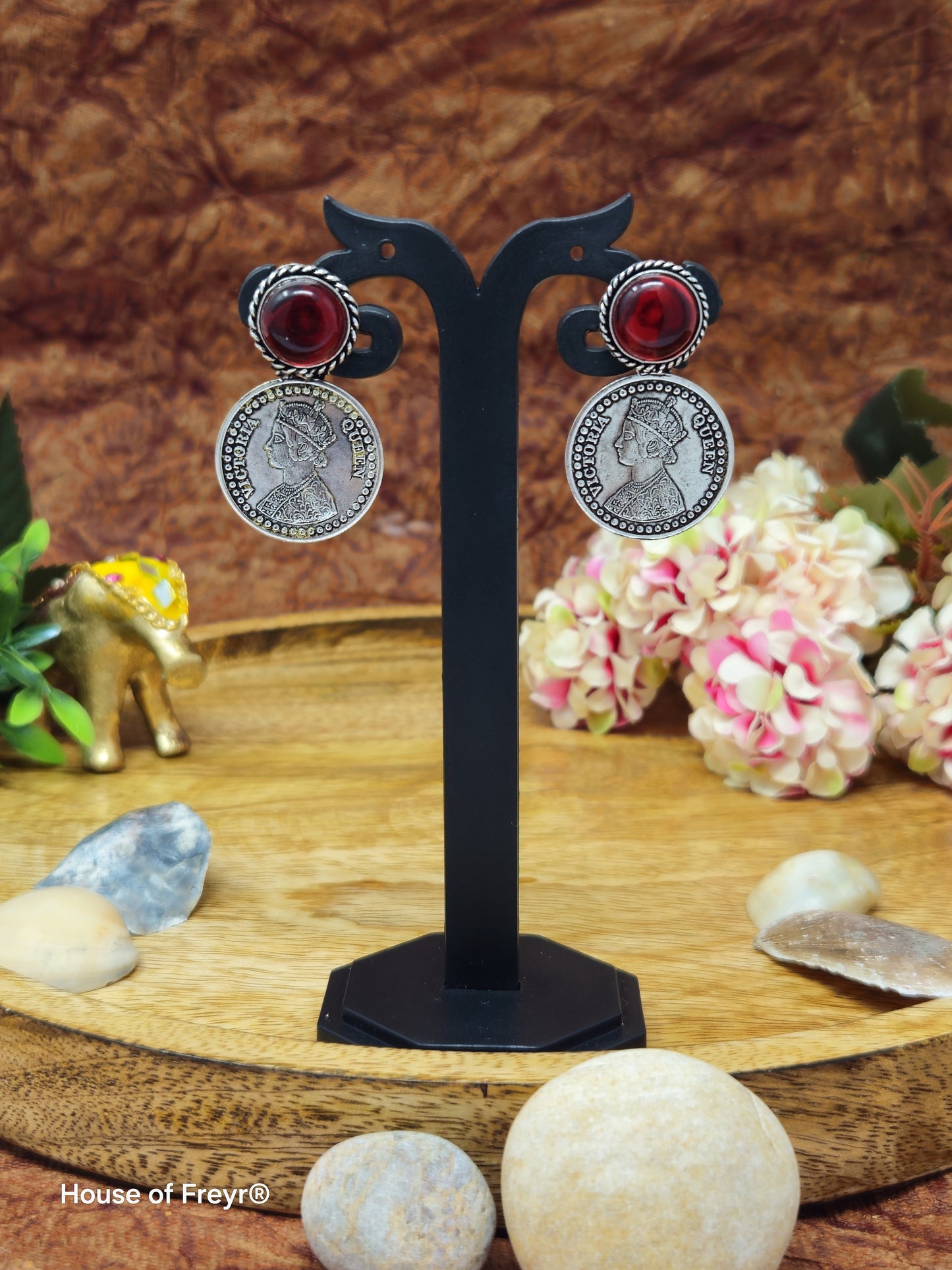 Vintage Coin Drop Earrings