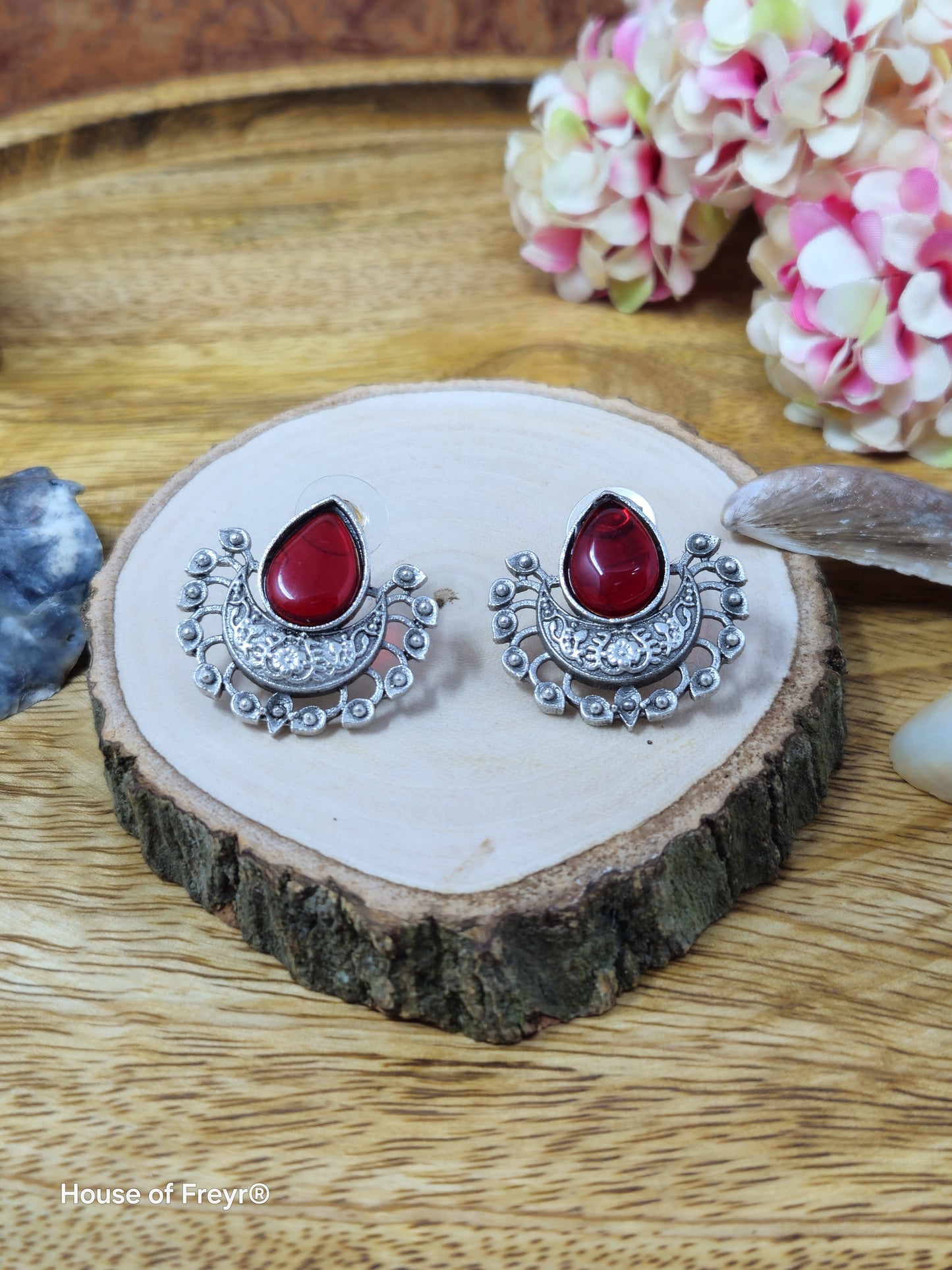 Teardrop Stud Earrings