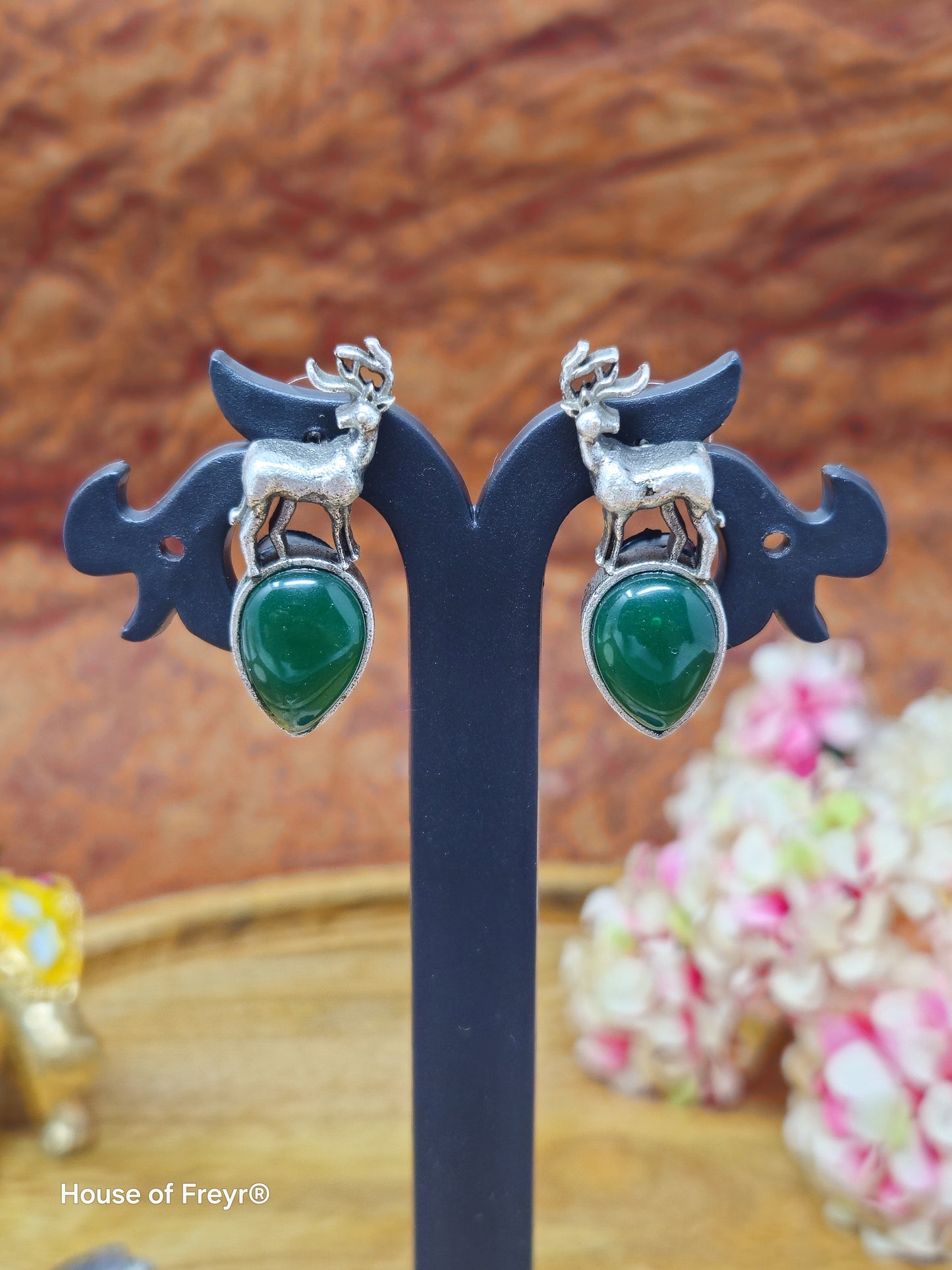 Playful Deer Motif Earrings