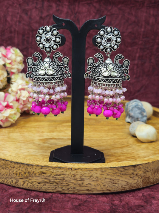 Pachi Kundan Jhumka Earrings