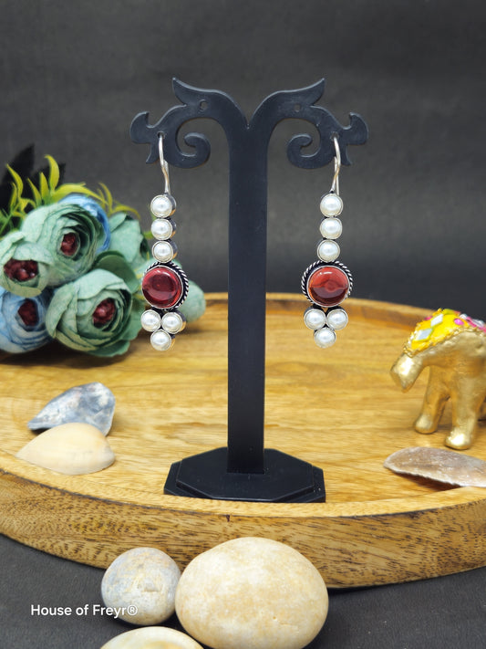 Silver-Plated Pearl Drop Earrings
