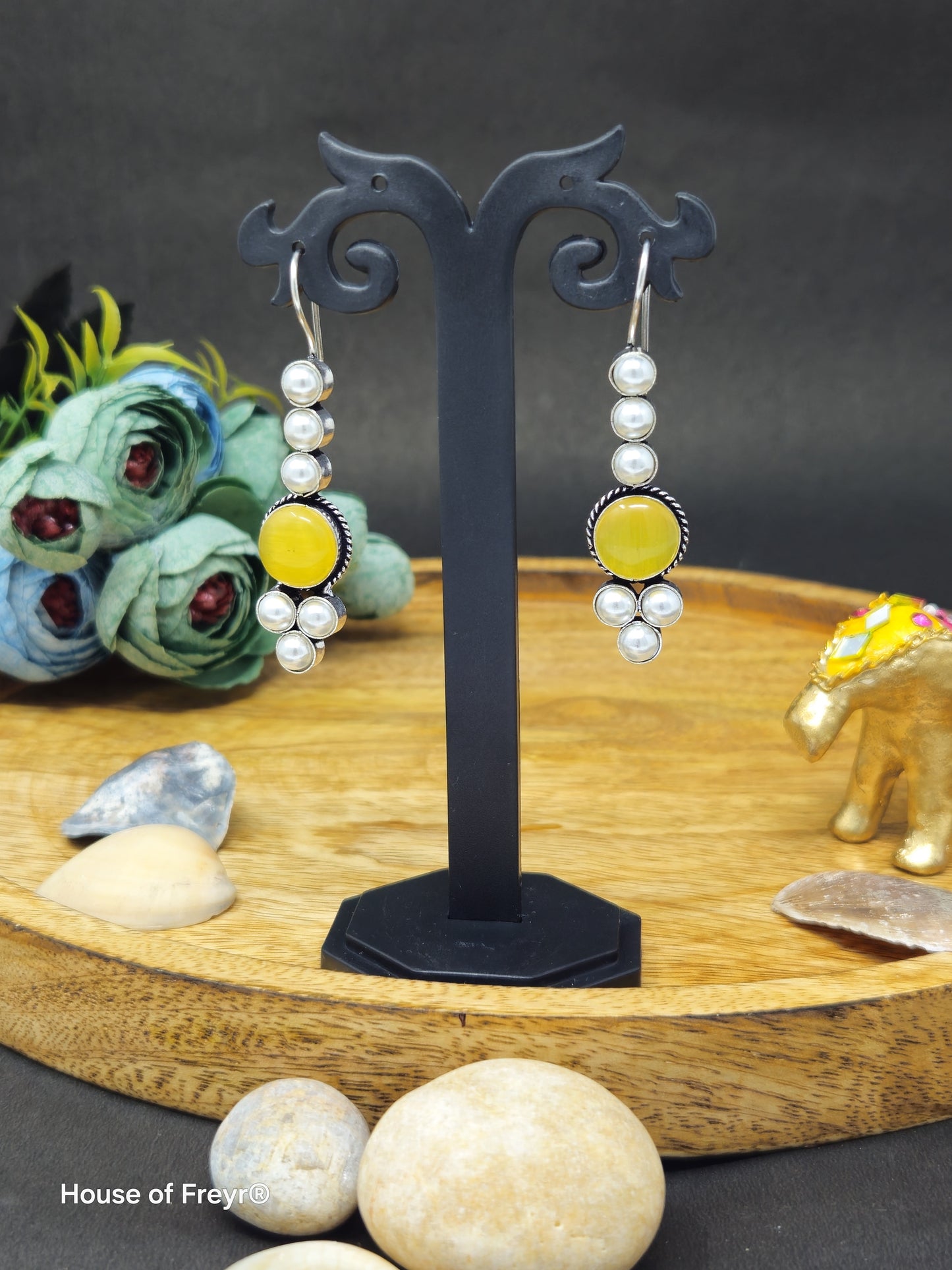 Silver-Plated Pearl Drop Earrings