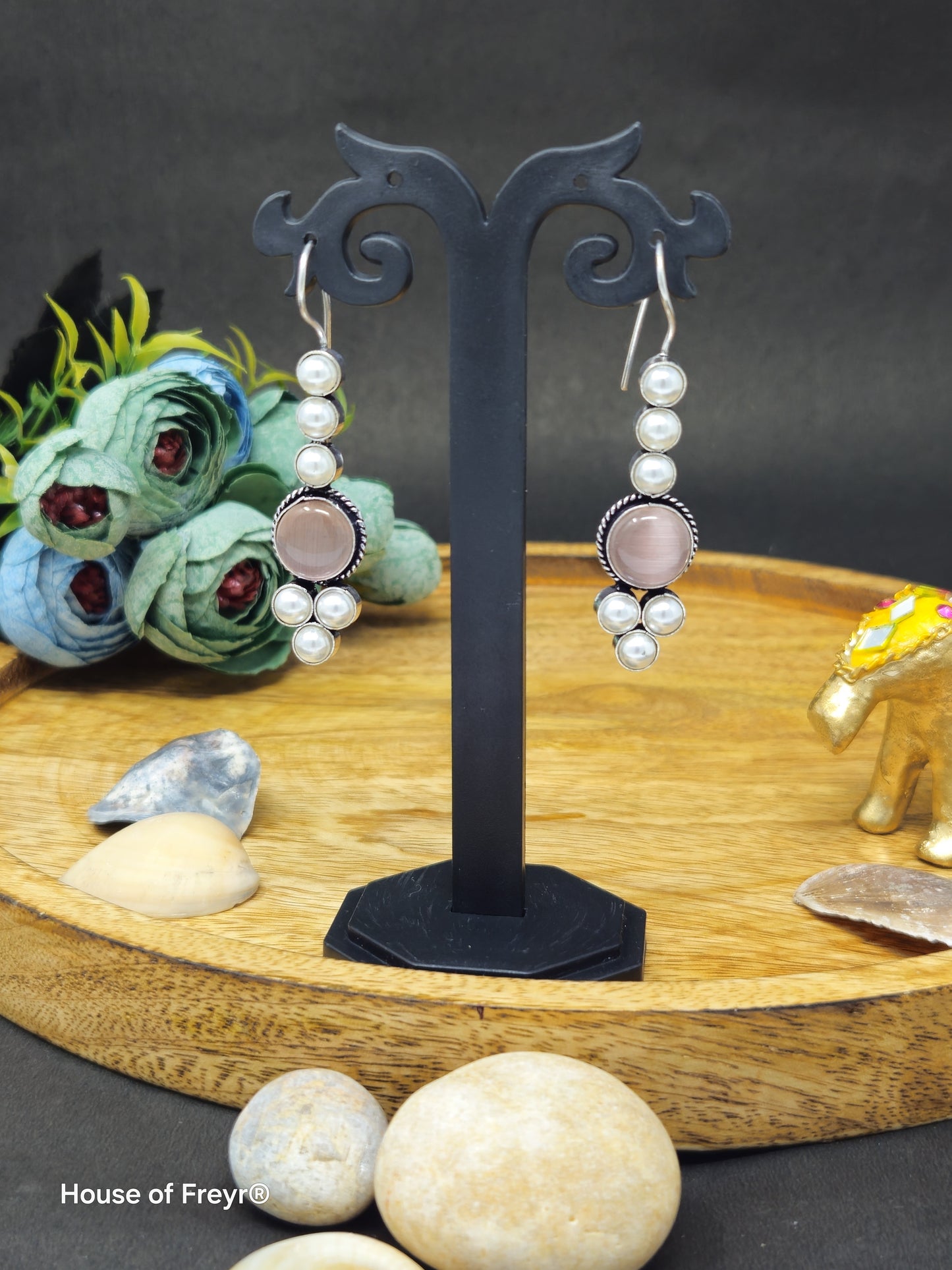 Silver-Plated Pearl Drop Earrings