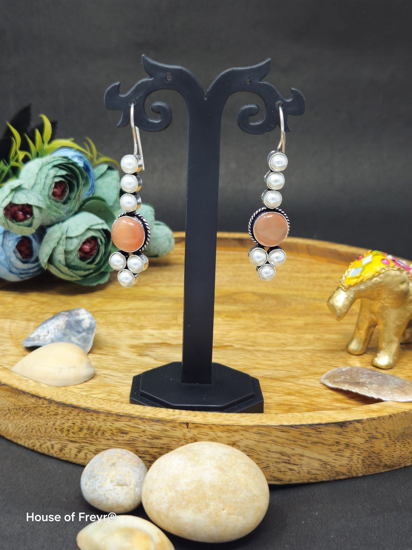 Silver-Plated Pearl Drop Earrings