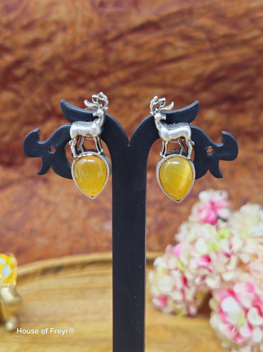 Playful Deer Motif Earrings